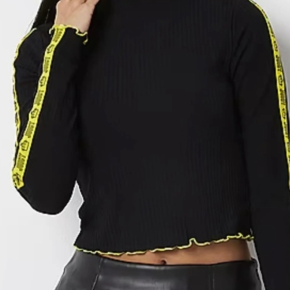 Juicy Couture Tops - Juicy Couture Black Sweatshirt with Yellow Accents